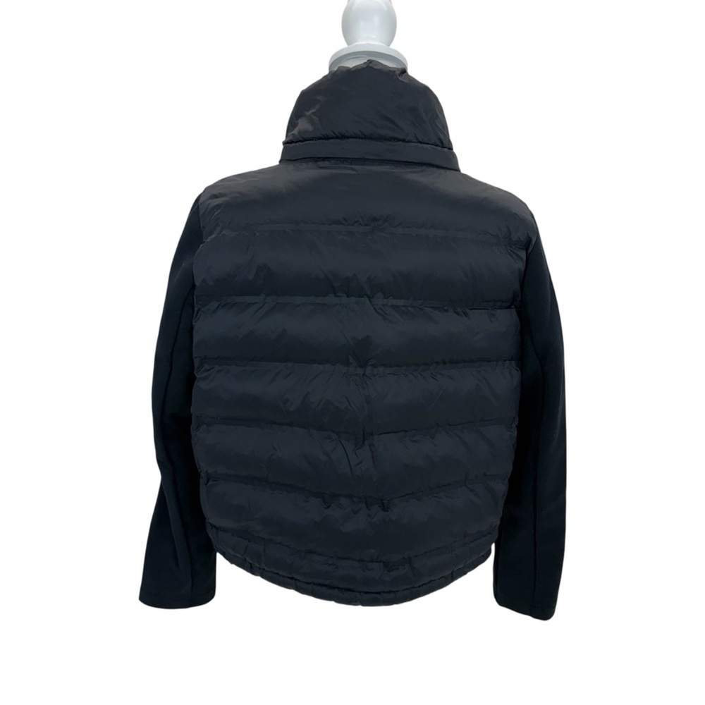 NWT Chico’s Zenergy Scuba Mix Puffer Coat size 10/1.5 Black - Picture 4 of 16